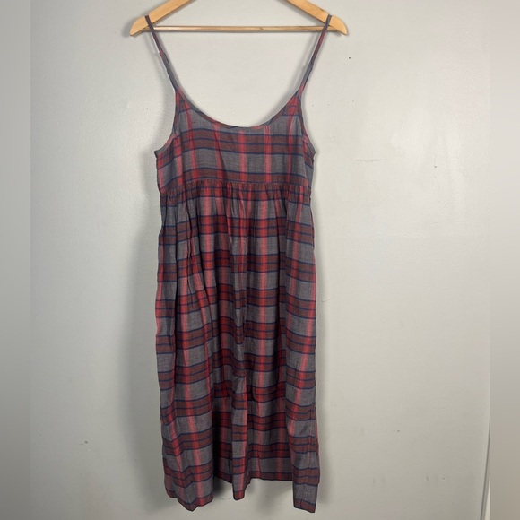 Natural life Gigi plaid babydoll spaghetti strap mini dress size small - Picture 1 of 7